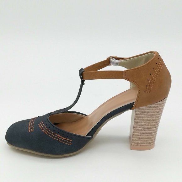 Womens T- Strap Ankle Strap High Heel Pump EUR 36 NEW - Picture 2 of 8